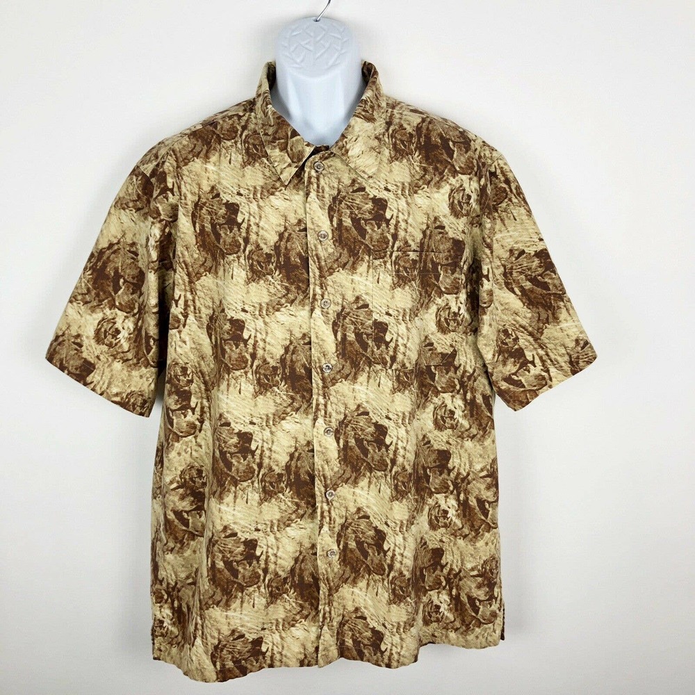 Wrangler CamoDog Button Down Shirt Mens Large Tall 16 16 1/2 Camouflage Hunting